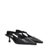 Jimmy Choo AMEL 50 Women's Black Leather Slingback Heels